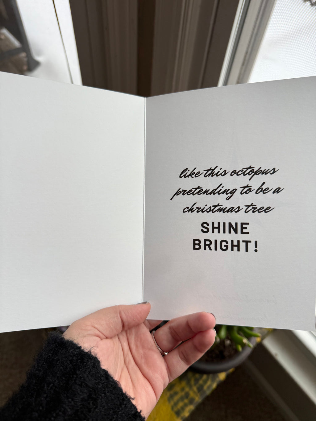 Octopus Christmas card