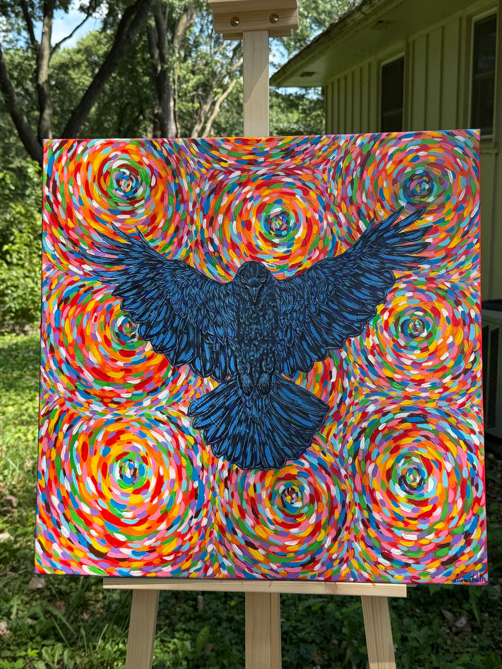 Flying Free acrylic painting 24x24