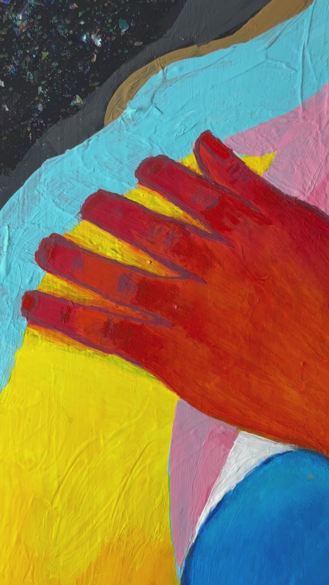 Born Like This Painting mixed media 31x19